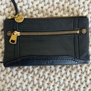 THE SAK womens leather black wallet